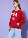 Dillinger Red Oversized Sweatshirt