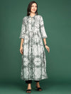 Women's Silver Tie Dye Anarkali Kurta-SKC-824-Silver