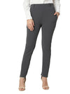 Smarty Pants Women's Cotton Lycra Ankle Length Grey Formal Trouser-SMPT-954C-S