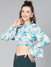 Brilliance Multicolored Floral Print Women Crop Top