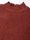 Women Brown Solid Pullover-TG-A-56-Brown