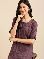 Women's Violet Solid Kurta Set-SKC-3300-Violet