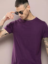 Dillinger Men's Purple Plain T-Shirt