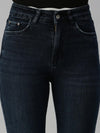 Women's Blue Solid Bootcut Denim Jeans-GZ-5075-Blue