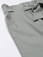 Women Grey Solid Peg Trouser-AE-7045-Grey