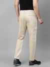 Genips Men's Cotton Stretch Bahamas Cargo Fit Solid Cream Cargo