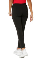 Smarty Pants Women's Cotton Lycra Ankle Length Blooming Black Color Trouser