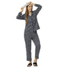 Smarty Pants Women's Silk Satin Navy Blue Color Floral Print Full Sleeves Night Suit