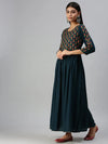 Women's Blue Floral Anarkali Kurta-GW1782-Blue