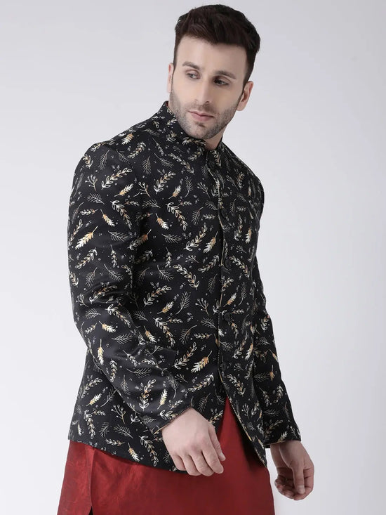 Hangup Men Standard Printed Men Formalwear-D1085ButtonBlazer