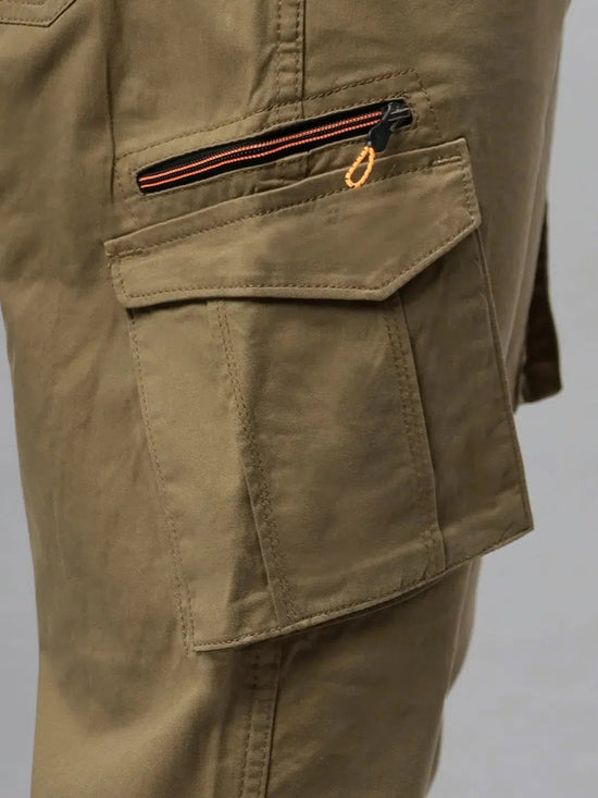 Cargos with Neon Zip and 6 pockets-Beige-HZC9120-30