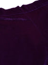 Purple Embroidered Cuff Hem Velvet Pants