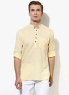 Hangup Men Slim Solid Men's Indian Wear-LemonKurta