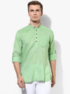 Hangup Men Slim Solid Men's Indian Wear-ParrotKurta