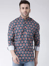 Hangup Men Slim Printed Men's Indian Wear-K11ShortKurta