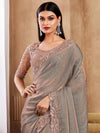 Saree Mall Women's Satin  Metallic Embellished Designer Saree With Blouse Piece-SRVATN7907