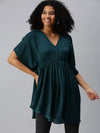 Women Green Solid A-Line Dress-AE-9932-Green