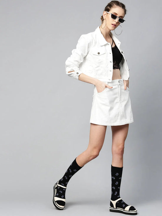 Women Solid Standard White Jacket