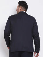 Hangup Men Standard Solid Men Formalwear-2ButtonNavy_Blazer