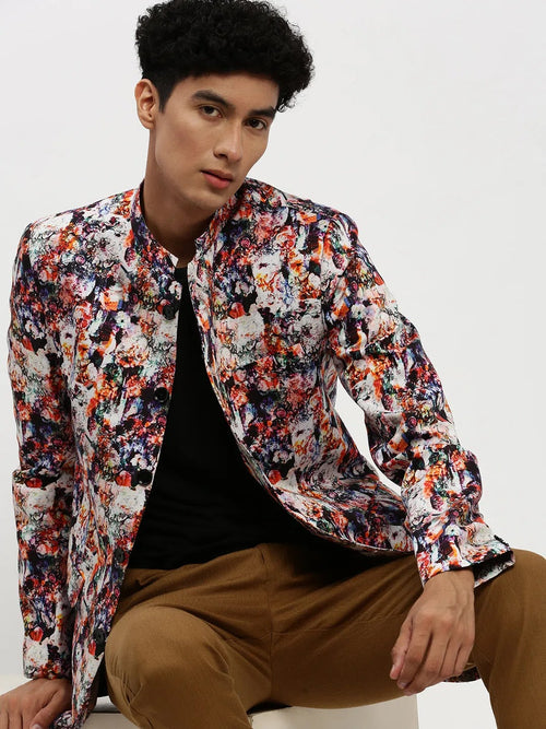 Men Multi Printed Blazer-SOBLZ-85-06-Multi