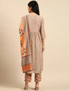 Women's Beige Printed Kurta Set-GW-2429-Beige