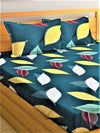 Home Sizzler 144TC Microfibre Multicolor Double Bedsheet With 2 King Size Pillow Covers-HSDBS004085