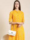 Women Orange Floral A-Line Kurta-NJ-1084352-Orange