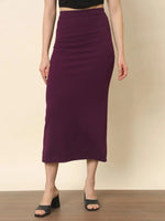 Straight Fit Slit Skirt