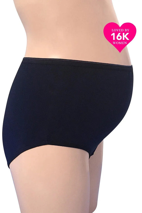 Clovia Cotton Maternity High Waist Hipster Panty - Navy