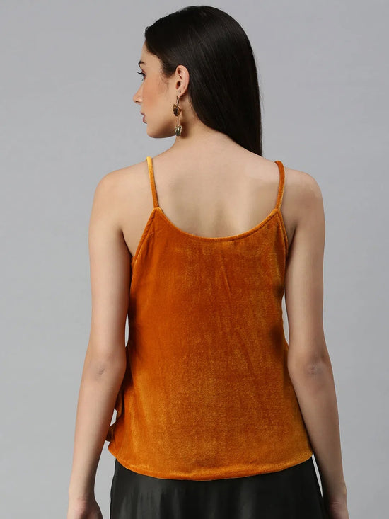 Women's Solid Mustard Top-AE-10217-Mustard