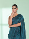 Teal  Cotton Saree With Sequine Work-MA59CT06540059