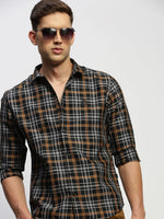 Men Black Checked Shirt-BRICHCHECKS-5614-Black