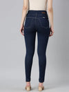 Women Navy Blue Solid Skinny Fit Denim Jeans-LT-22874-Navyblue