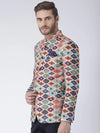 Hangup Men Standard Printed Men Formalwear-D465ButtonBlazer