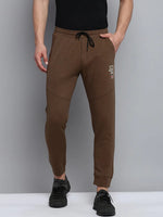 Men Brown Solid Casual Jogger-ADJ-421-Coffeebrown