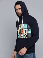 Men Blue Solid Sweatshirt-SCAW-35-Navyblue