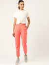 Cotton Terry Joggers in Peach