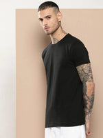 Difference Of Opinion Men's Black Plain T-Shirt