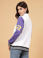 Rigo Women Athletic Puff Printed Varsity Jacket-WSW062-1116-L