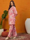 Ahika Cotton Printed Pink Indian Ethnic