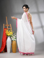 White Mul Cotton Soft Saree With Gota Patti Borders-MA62MCT33880008