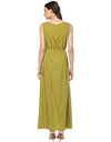 Maxi Shirt Dress in Olive Green