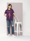 Dillinger Purple Graphic Boxy Regular T-Shirt-WMNCR530GRL-XS