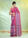 Violet Cotton Soft Saree With Woven Nakshi Borders-MA62CT33660066