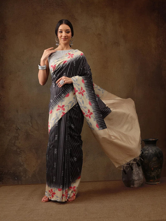 Luxurious Wonder Aura Saree-SZ-DGTRISHIV3-BL-2196