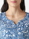 Kurta pyjama Set in Blue cotton Print