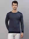 Rigo Contrast Back Yoke With Logo Print Full Sleeve T-Shirt For Men