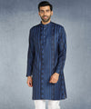 Hangup Men Standard Printed Men's Indian Wear-ST1111287_Navy_Lkurta