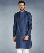 Hangup Men Standard Printed Men's Indian Wear-ST1111287_Navy_Lkurta