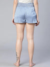 Simply Blue Elasticated High Waist Women Nightwear Shorts